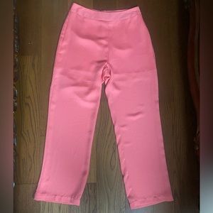 Silky Coral Pink Orange Pants